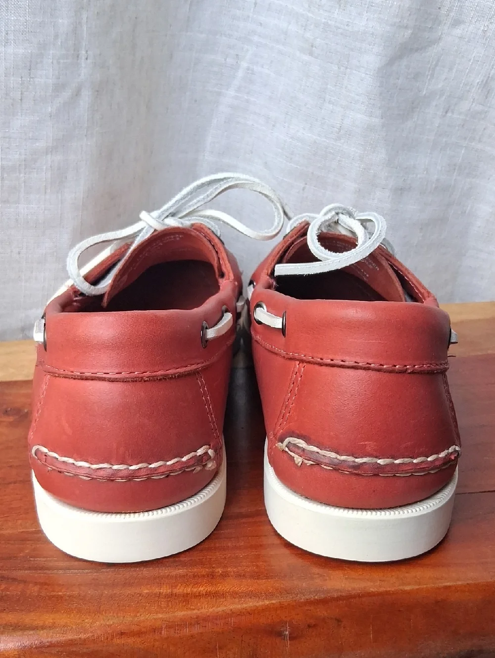 Quince Water Resistant Leather Boat Shoe Amaro Red 9.5